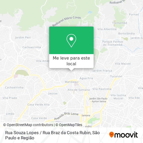 Rua Souza Lopes / Rua Braz da Costa Rubin mapa