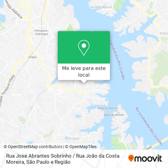 Rua José Abrantes Sobrinho / Rua João da Costa Moreira mapa