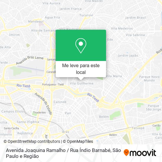 Avenida Joaquina Ramalho / Rua Índio Barnabé mapa