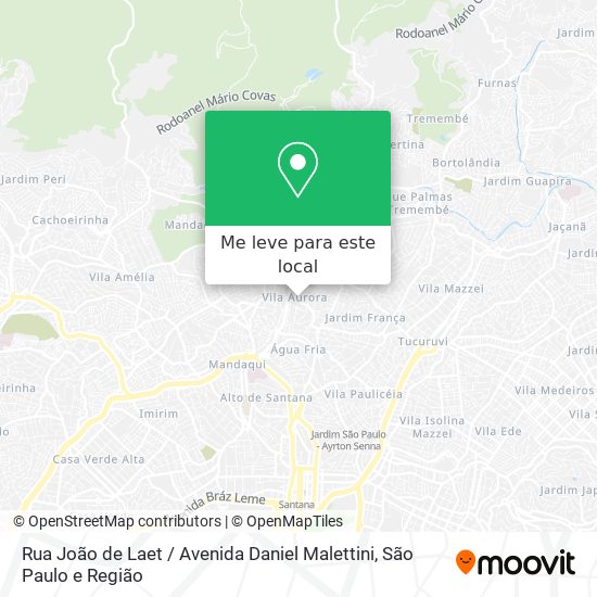 Rua João de Laet / Avenida Daniel Malettini mapa