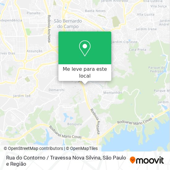 Rua do Contorno / Travessa Nova Silvina mapa