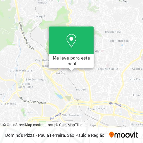 Domino's Pizza - Paula Ferreira mapa