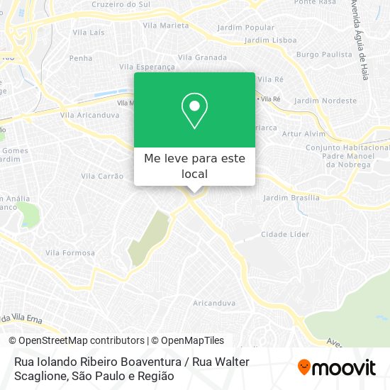 Rua Iolando Ribeiro Boaventura / Rua Walter Scaglione mapa