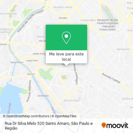 Rua Dr Silva Melo  520  Santo Amaro mapa