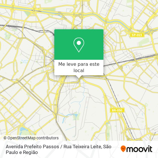 Avenida Prefeito Passos / Rua Teixeira Leite mapa