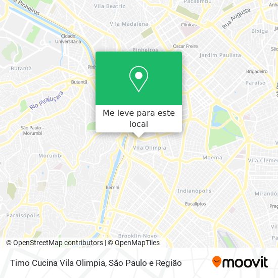 Timo Cucina Vila Olimpia mapa