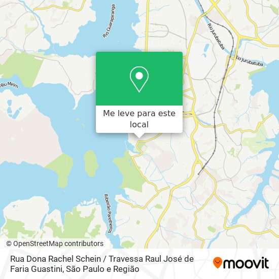 Rua Dona Rachel Schein / Travessa Raul José de Faria Guastini mapa