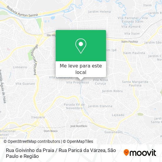 Rua Goivinho da Praia / Rua Paricá da Várzea mapa