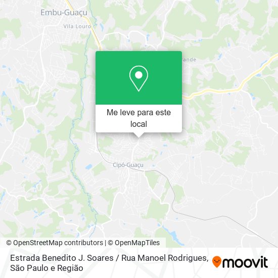 Estrada Benedito J. Soares / Rua Manoel Rodrigues mapa