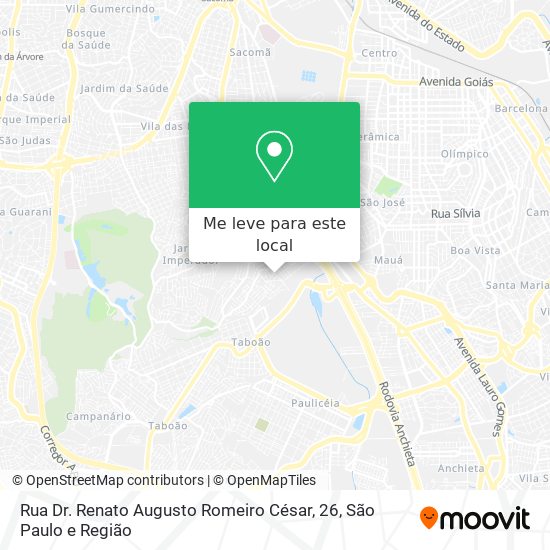 Rua Dr. Renato Augusto Romeiro César, 26 mapa