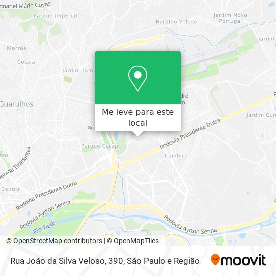 Rua João da Silva Veloso, 390 mapa