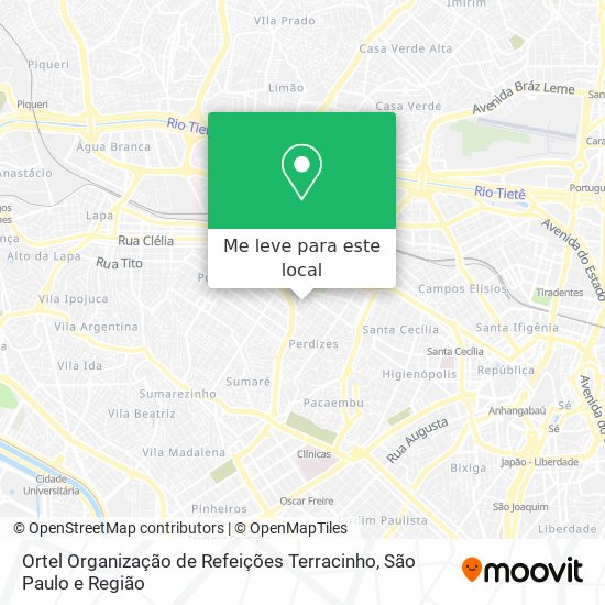 Ortel Organização de Refeições Terracinho mapa