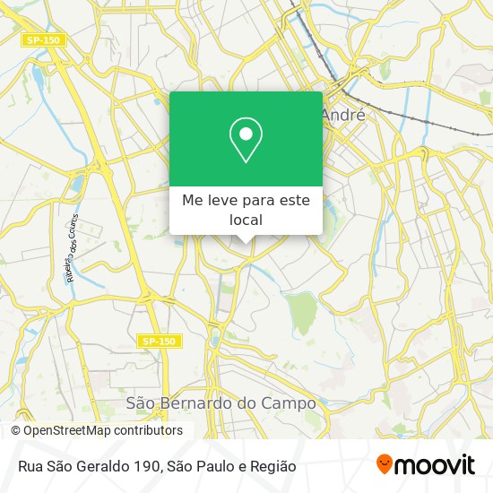Rua São Geraldo  190 mapa