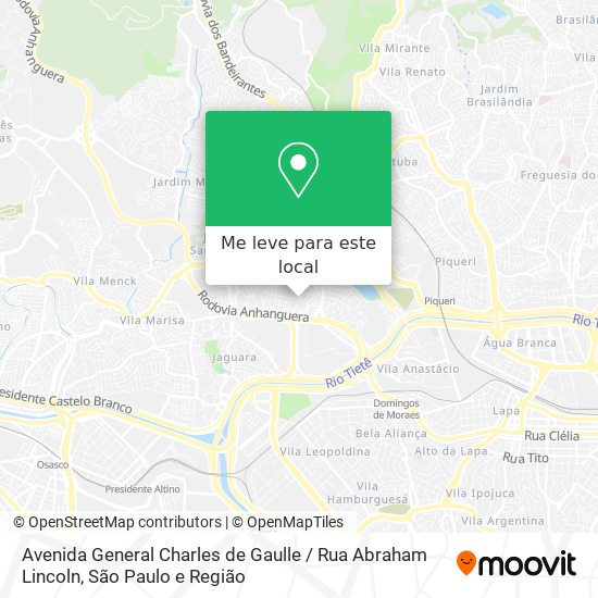 Avenida General Charles de Gaulle / Rua Abraham Lincoln mapa