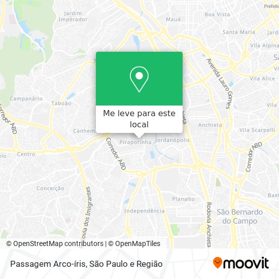 Passagem Arco-íris mapa