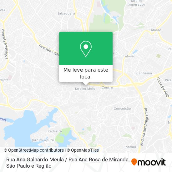Rua Ana Galhardo Meula / Rua Ana Rosa de Miranda mapa