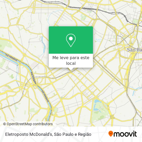 Eletroposto McDonald's mapa