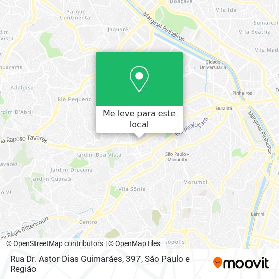 Rua Dr. Astor Dias Guimarães, 397 mapa