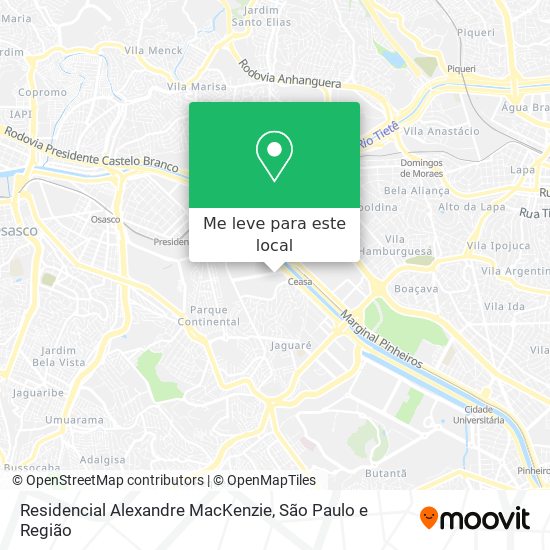 Residencial Alexandre MacKenzie mapa