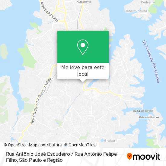 Rua Antônio José Escudeiro / Rua Antônio Felipe Filho mapa