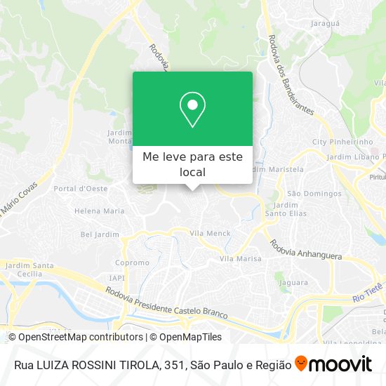 Rua LUIZA ROSSINI TIROLA, 351 mapa