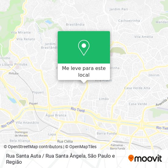 Rua Santa Auta / Rua Santa Ângela mapa