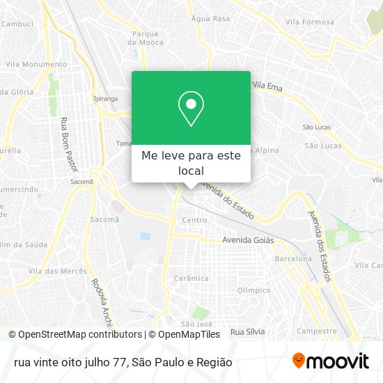 rua vinte oito julho  77 mapa