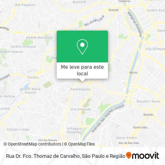 Rua Dr. Fco. Thomaz de Carvalho mapa