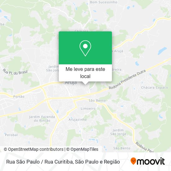 Rua São Paulo / Rua Curitiba mapa