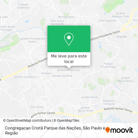 Congregacao Cristã Parque das Nações mapa