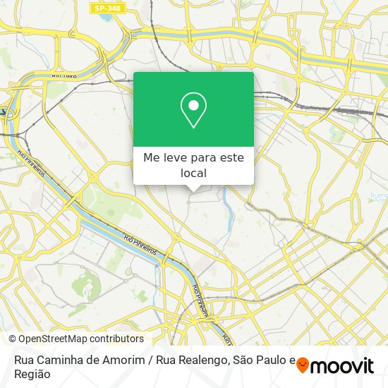Rua Caminha de Amorim / Rua Realengo mapa