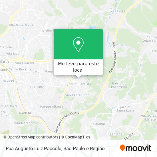 Rua Augusto Luiz Paccola mapa