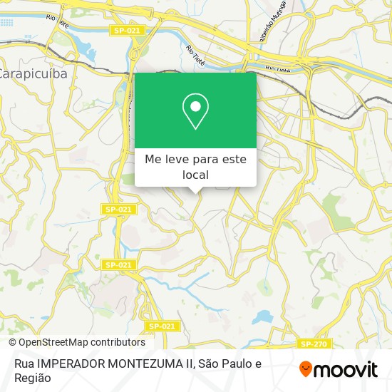 Rua IMPERADOR MONTEZUMA II mapa