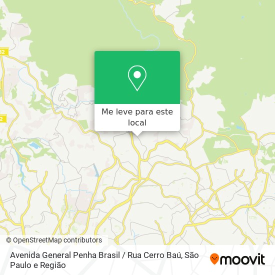 Avenida General Penha Brasil / Rua Cerro Baú mapa