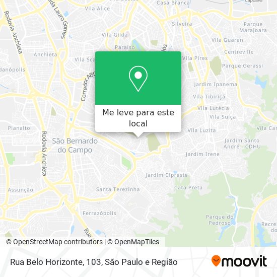 Rua Belo Horizonte, 103 mapa