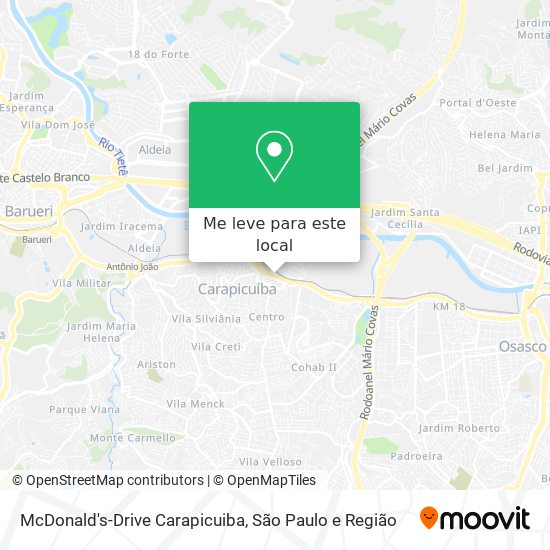 McDonald's-Drive Carapicuiba mapa