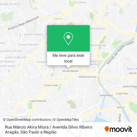 Rua Márcio Akira Miura / Avenida Sílvio Ribeiro Aragão mapa