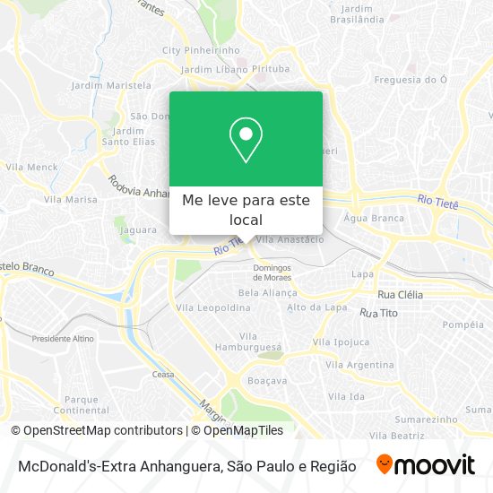 McDonald's-Extra Anhanguera mapa