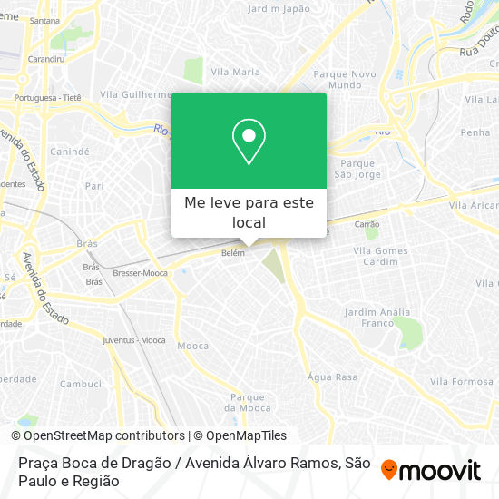 Praça Boca de Dragão / Avenida Álvaro Ramos mapa
