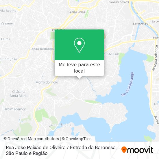 Rua José Paixão de Oliveira / Estrada da Baronesa mapa