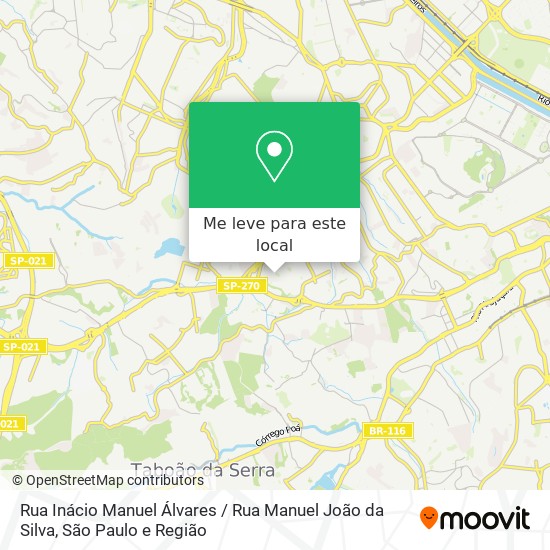 Rua Inácio Manuel Álvares / Rua Manuel João da Silva mapa