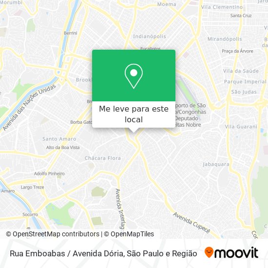 Rua Emboabas / Avenida Dória mapa