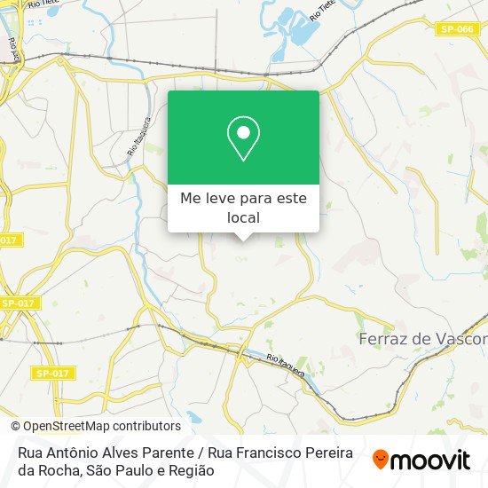 Rua Antônio Alves Parente / Rua Francisco Pereira da Rocha mapa