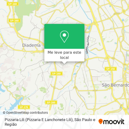 Pizzaria Lili (Pizzaria E Lanchonete Lili) mapa