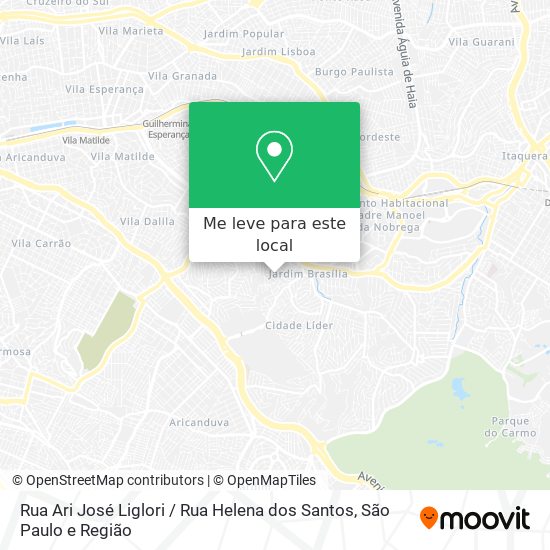 Rua Ari José Liglori / Rua Helena dos Santos mapa