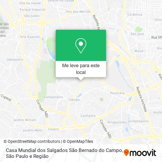 Casa Mundial dos Salgados São Bernado do Campo mapa