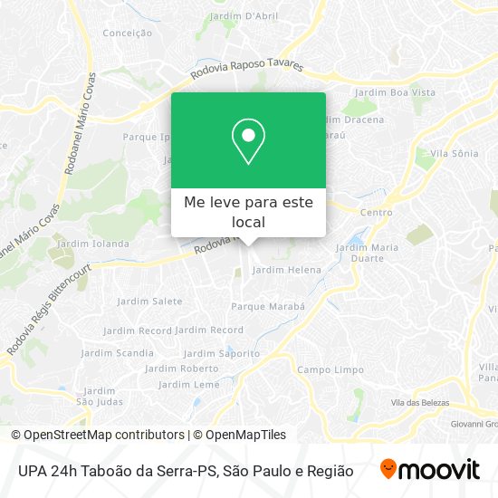 UPA 24h Taboão da Serra-PS mapa