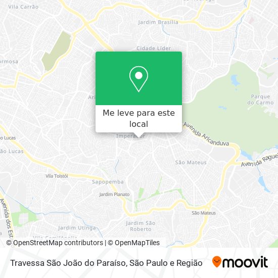 Travessa São João do Paraíso mapa