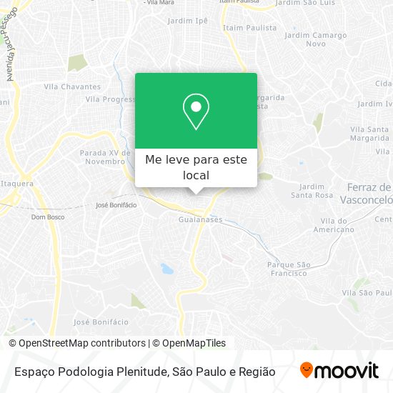 Espaço Podologia Plenitude mapa