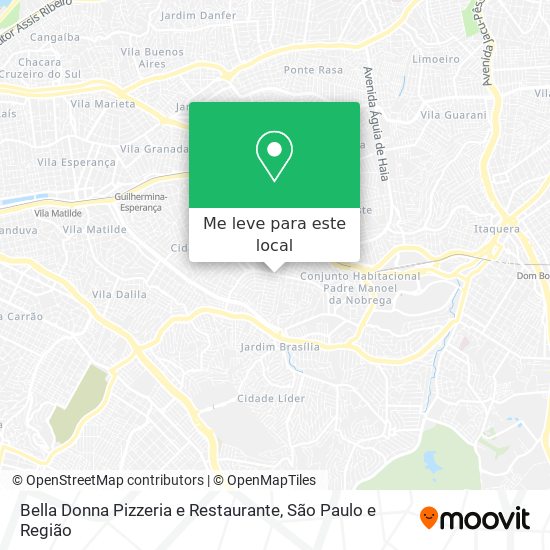 Bella Donna Pizzeria e Restaurante mapa
